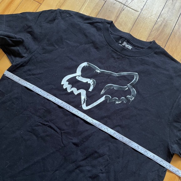 Black Fox Racing Logo Graphic T Shirt Mens Size Large Short Sleeve Cotton - Picture 2 of 5